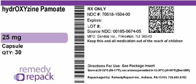 MM1 - hydrOXYzine Pamoate 25mg 70518 1504 00